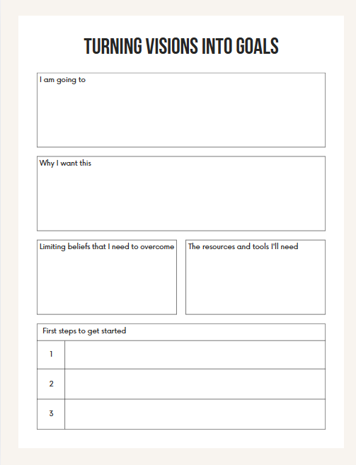 Vision Board Workbook